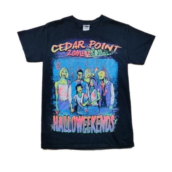 Cedar Point Zombie High Sandusky Ohio School T-shirt Hallowen Halloweekends - Picture 1 of 4
